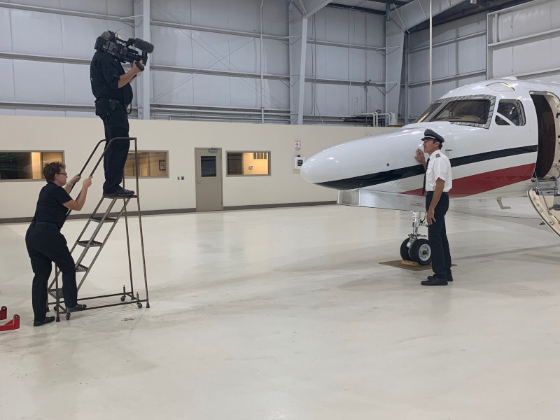 Astra with Captain Dan